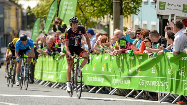 Ian Bibby, NFTO, crosses the line to win Stage 6