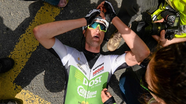 Conor Dunne, An Post Chain Reaction, after finishing Stage 7