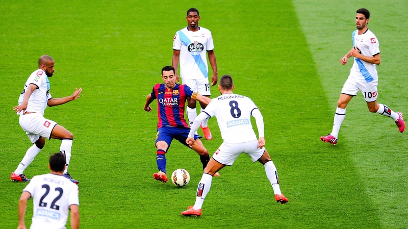 Considered one of the greatest midfielders to have played the game, Xavi effortlessly controlled play in the central areas