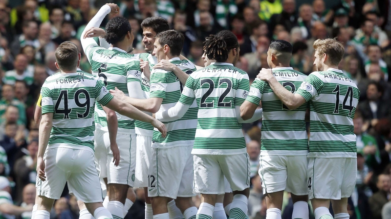 Celtic ended their league campaign with a convincing 5-0 victory