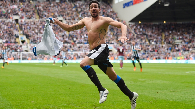 Jonas Gutierrez celebrates his crucial goal