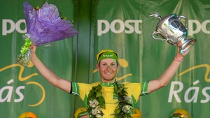 Lukas Postlberger, Tirol Cycling Team, celebrates winning the 2015 An Post Rás.