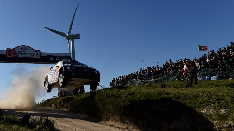 Finnish Jari-Matti Latvala and co-driver Mikka Anttila in flying form in Portugal