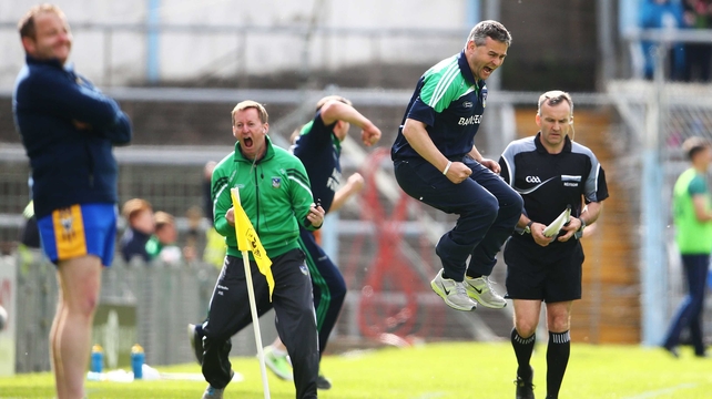 And it was Limerick manager TJ Ryan who was jumping for joy as they recorded a one-point win