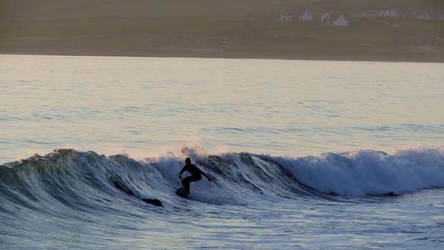 A surfer at Lahinch, Co Clare (Pic: Anna Shorten)