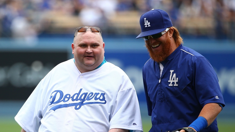 Sean O'Brien threw out the first pitch at a baseball game