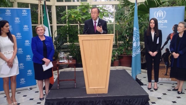 UN Secretary General speaks at Farmleigh House in Dublin