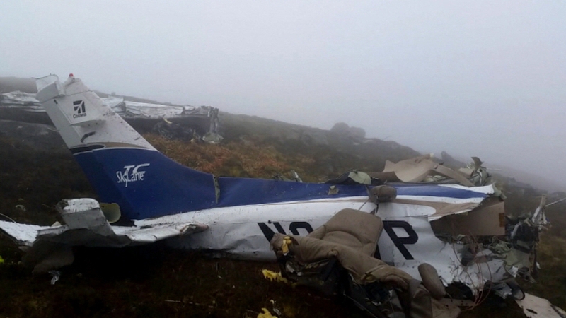 A hillwalker reported the crash after finding wreckage in a remote location on the Blackstairs Mountains
