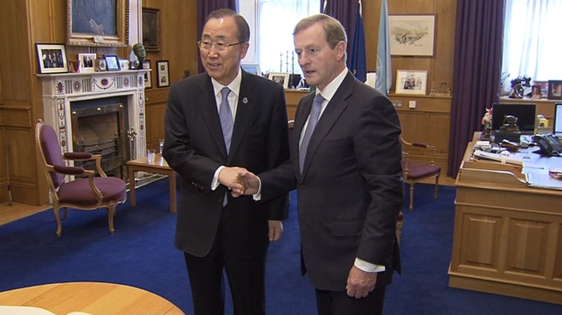 Ban Ki-moon met Enda Kenny this morning