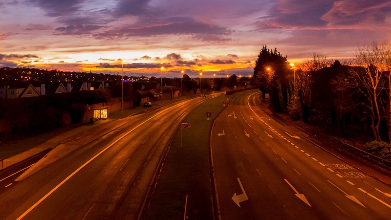 A view of the sun rising from the N11 in Dublin (Pic: Chris Walker)