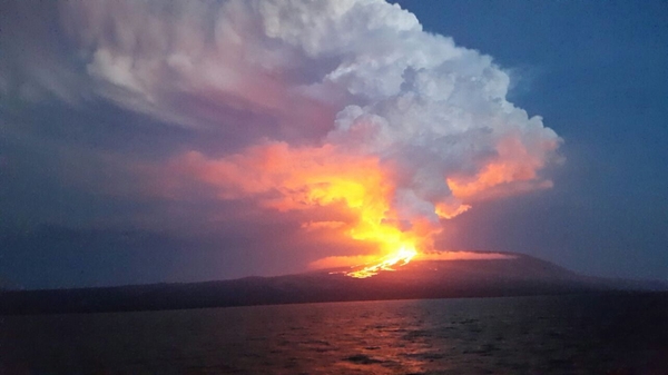 The Wolf volcano has been dormant for the last 33 years