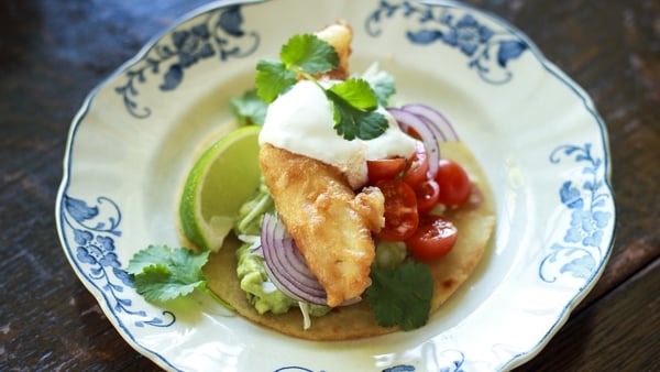 Beer Batter Fish Tacos with Cherry Tomato Salsa