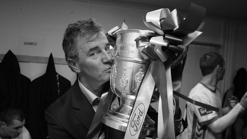 Damien Richardson with the FAI Cup he won with Cork City