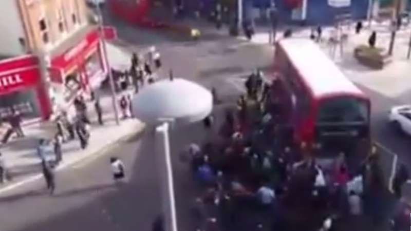 The incident happened shortly before 6pm yesterday evening (pic: via YouTube)