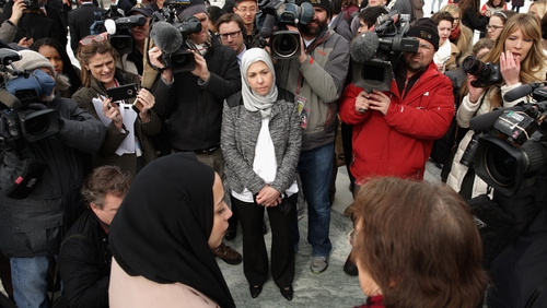 Samantha Elauf was wearing a head scarf at the job interview but did not specifically say that she wanted religious accommodation
