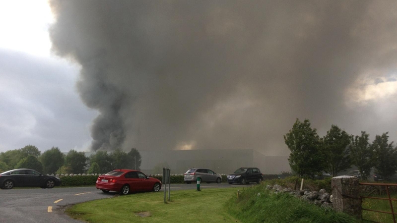 Several units of the fire service spent hours tackling the blaze last night (Pic: Mike Finnerty/ The Mayo News)