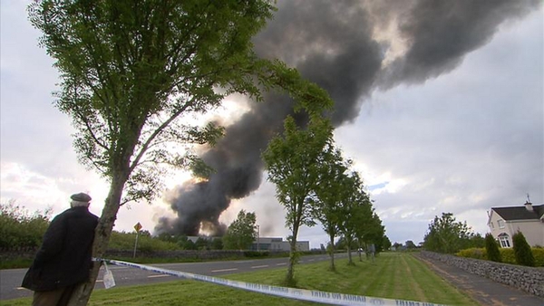 The fire broke out after six o'clock this evening