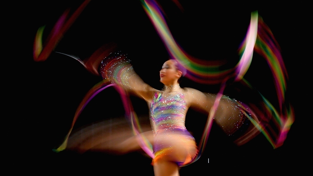 Emma Chan competes during the Australian Gymnastic Championships Rhythmic final in Melbourne