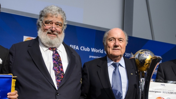 Chuck Blazer (L), pictured with Sepp Blatter in 2012, admitted accepting bribes in conjunction with the awarding of multiple World Cups