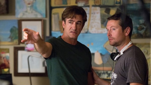 Dermot Mulroney (left) on the set of Insidious 3 with director Leigh Whannell