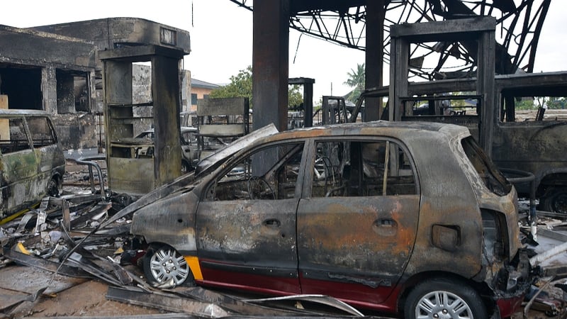 The explosion occurred at around 11pm Irish time yesterday