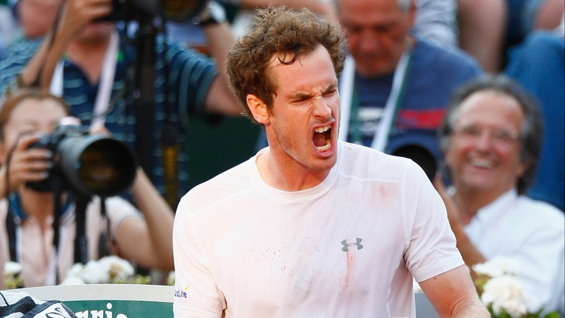 Andy Murray was in determined mood this afternoon