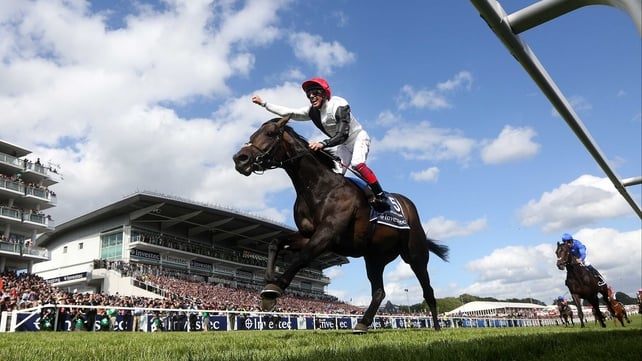Golden Horn gives Frankie Dettori his second win in the Derby at Epsom