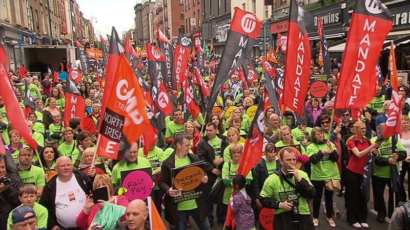 The Mandate trade union organised the protest