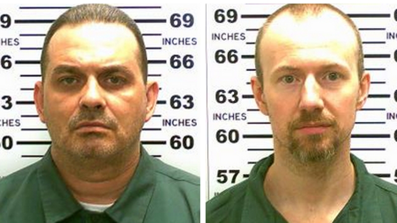 Richard Matt (L) was shot dead by police while David Sweat (R) is still on the run