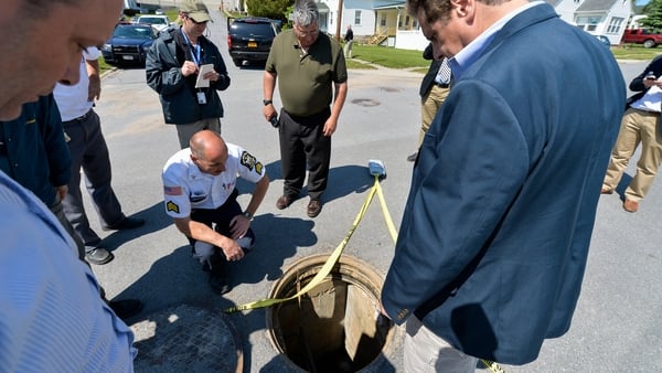 The prisoners reportedly climbed to freedom through a manhole (Images: New York Governor Andrew Cuomo, Twitter)