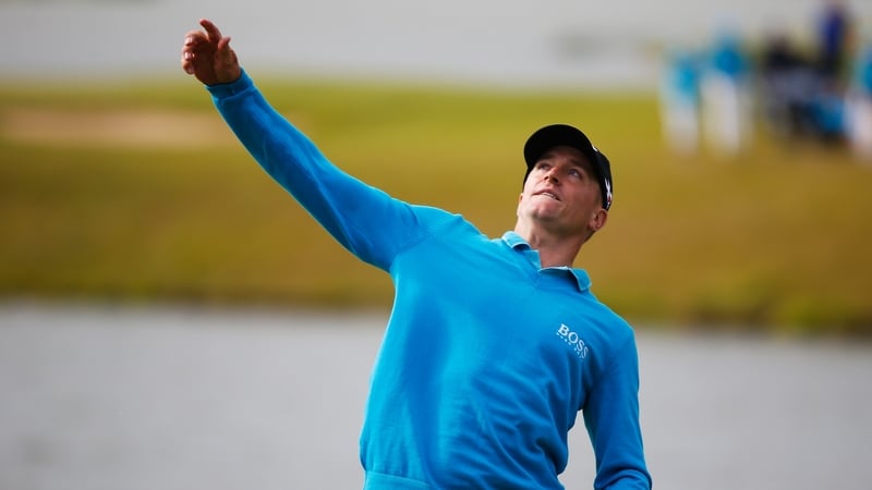 Alex Noren celebrates his victory