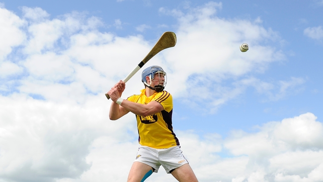 Wexford's Ian Byrne during the warm up ahead of his side's game against Westmeath