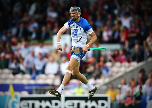 Waterford's Maurice Shanahan celebrates scoring a goal against Cork