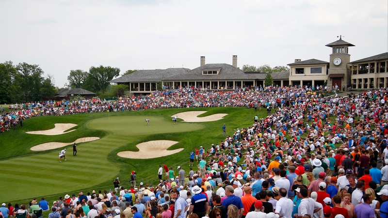 David Lingmerth walks up to the 18th green