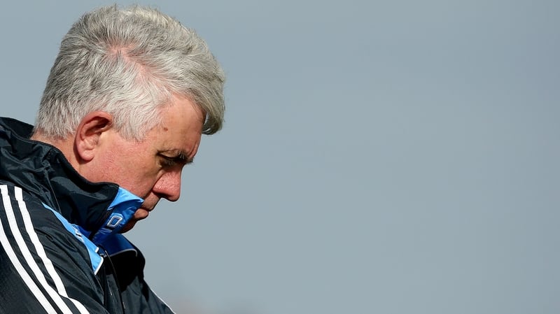 Dublin boss Ger Cunningham looks on during the defeat to Galway