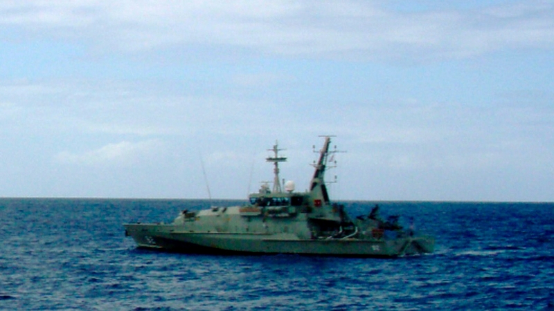 The ship was intercepted by the Australian navy