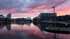 A view of Grand Canal Quay at dusk, Co Dublin (Pic: Eddy Carroll)