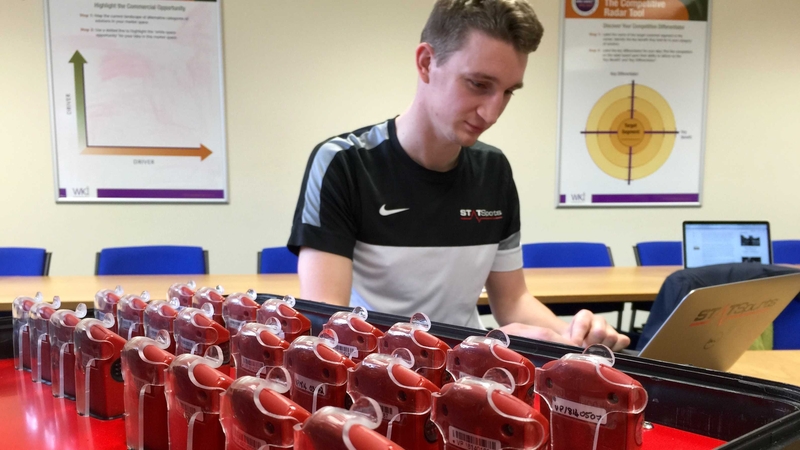 Nigel Stanley of STATSport downloading player data from GPS units