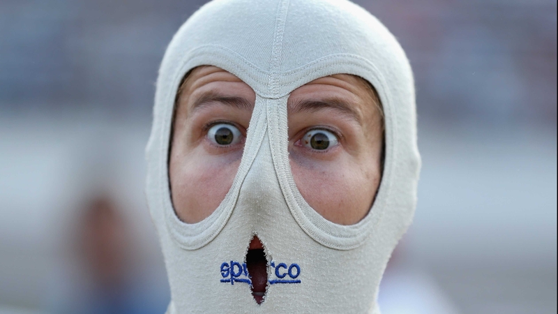 Marco Andretti looks startle ahead of the Verizon IndyCar Series Firestone 600 at Texas Motor Speedway