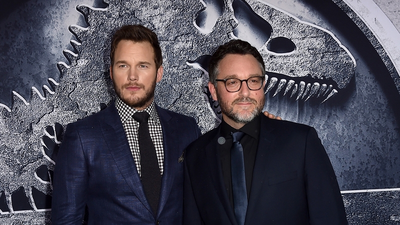 Chris Pratt and JW director Colin Trevorrow