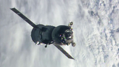 The Expedition 43 crew members were originally due to leave the space station on 12 May