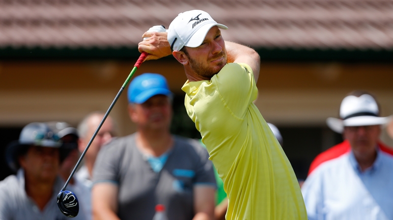 Chris Wood tees off in his final round at Atzenbrugg