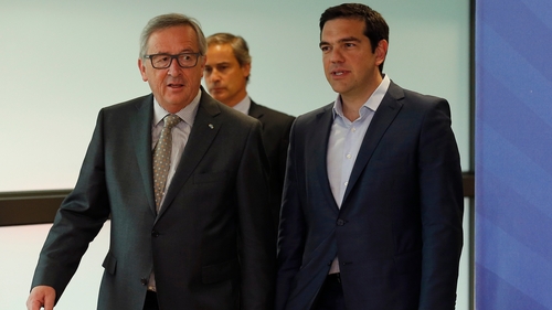 Jean-Claude Juncker, left, said comments by the Greek government were not consistent with what he had said to prime minister Alexis Tsipras