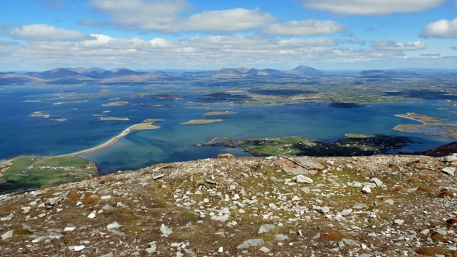 A view of Clew Bay from the top of Croagh Patrick, Co Mayo (Pic: Jamie Rocliffe)