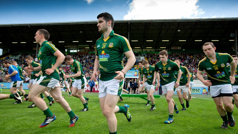 The Meath team take to the field ahead of their game against Wicklow