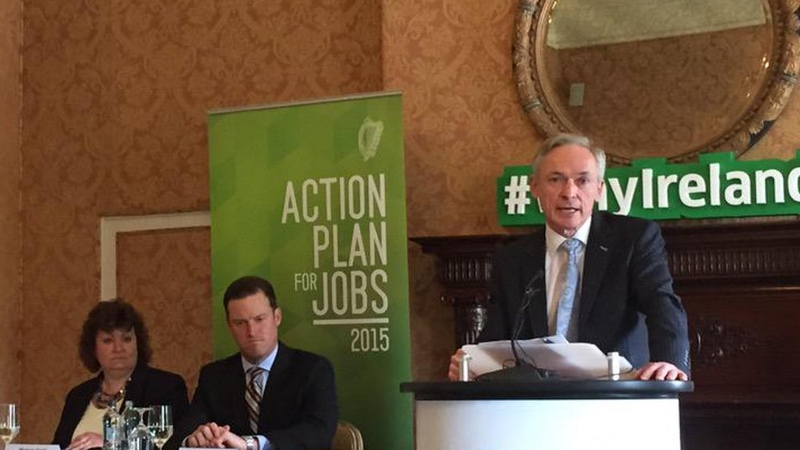 Richard Bruton announced 185 jobs for five US and one European-based company