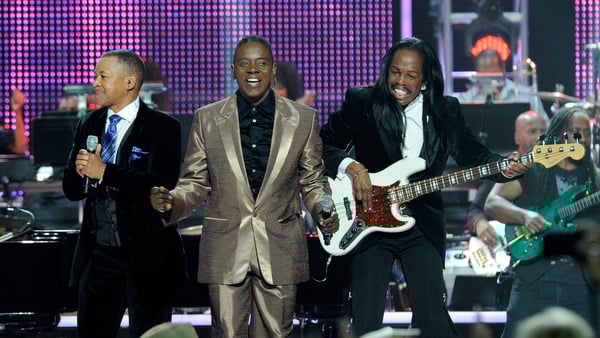 Ralph Johnson, Phillip Bailey and Verdine White, of Earth, Wind & Fire