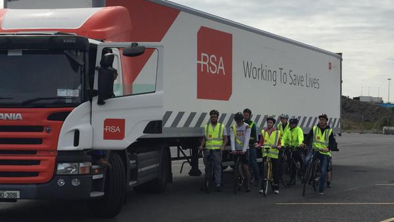 The areas immediately in front, behind and to the left of the truck are known as blind spots