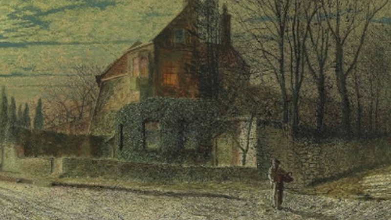 Grimshaw's 'Yew Court, Scalby, On a November Night' was sold at auction yesterday (Pic: Christie's)