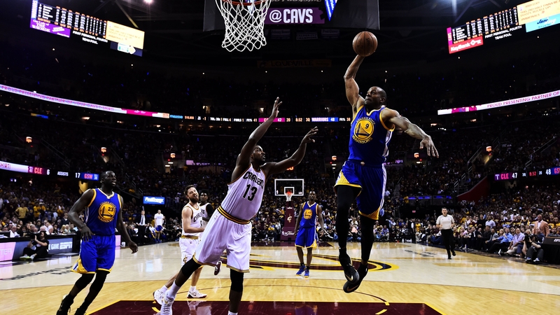 Andre Iguodala dunks for Golden State